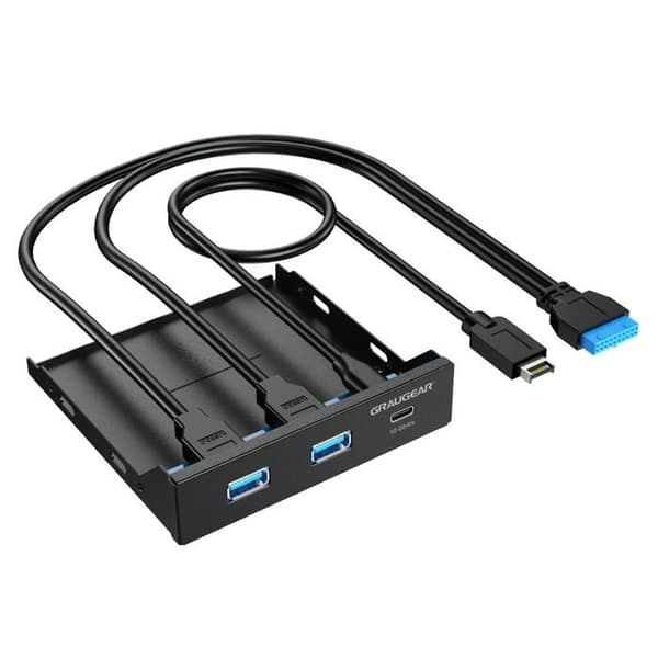 USB-hubb - GRAUGEAR 18030 - USB 3.2 Gen2 - Typ-C - Kompakt och elegant design