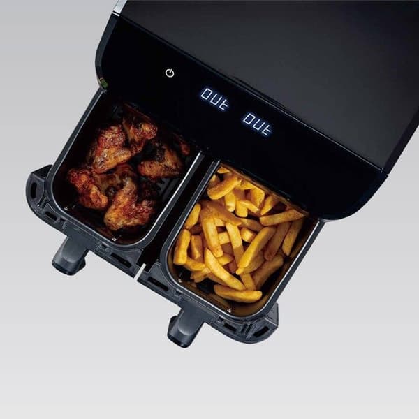 Luftfritös - MAESTRO - MR-758 - 2 x 4,5 L - 8 program - 200 °C max - Svart - Non-stick beläggning