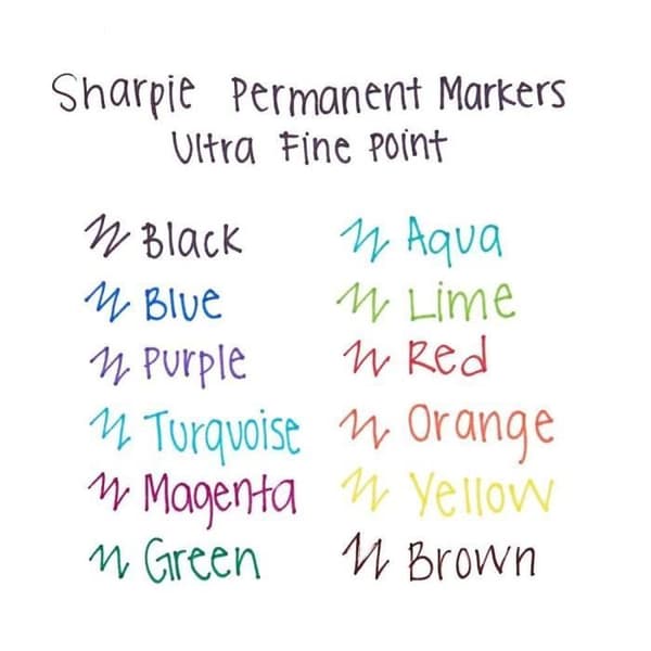 SHARPIE Permanent Marker - Ultrafin spets - Svart (2-pack)
