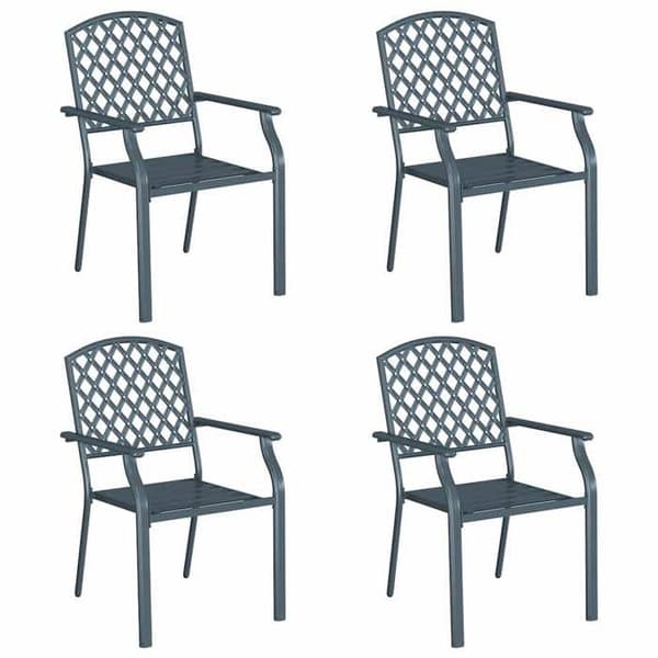 vidaXL Trädgårdssoffa 4 st Antracit 56 x 65 x 89 cm Stål 362776