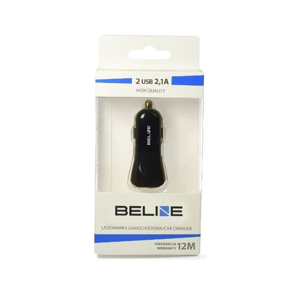 Biline Bilblåsare 2Xusb 2.1A svart (Endast huvudet)