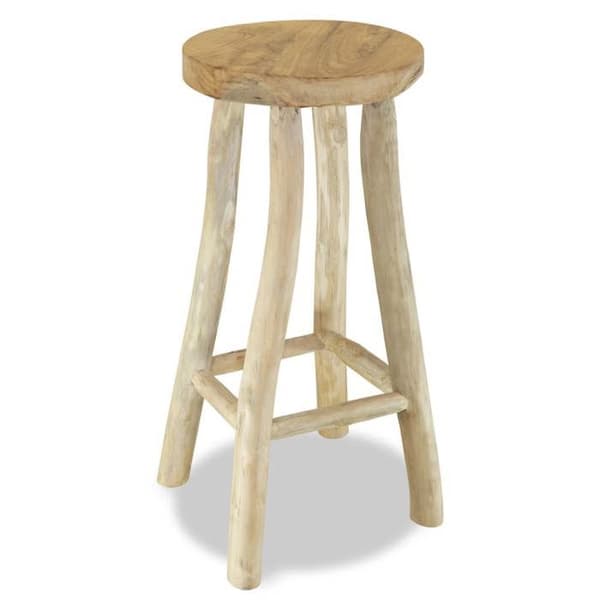 vidaXL Barpall Massiv teak