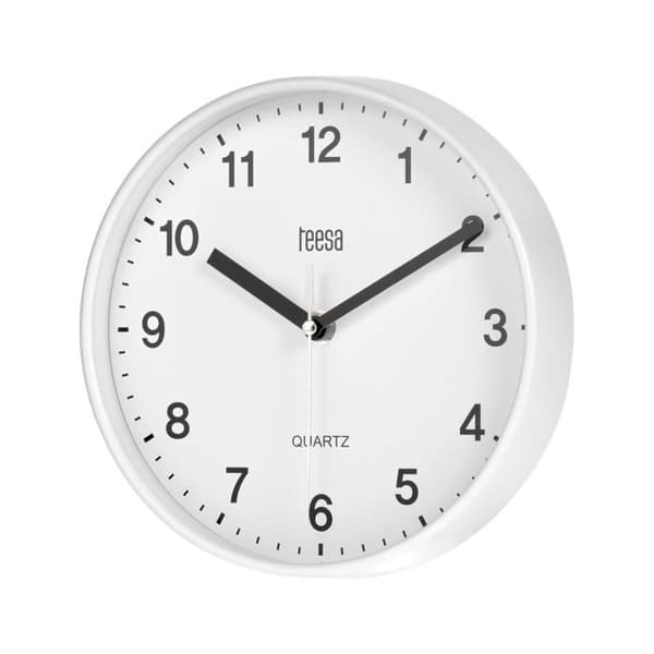 Väggklocka - Teesa - TSA0038 - Vit - 20 cm - Analog kvarts