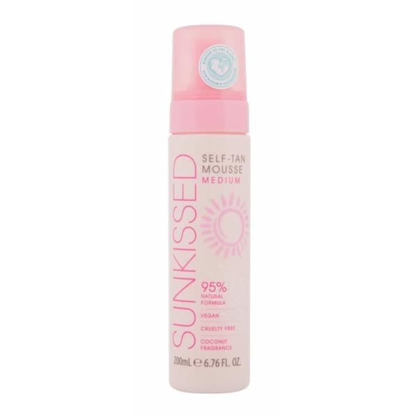 Sunkissed 200ml Self Tan Mousse, Medium, Self Tanning Product