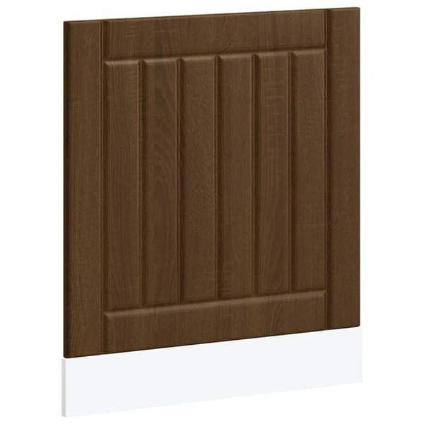 vidaXL Diskmaskinsfront Lucca ek brun ingenjörsmaterial 853904