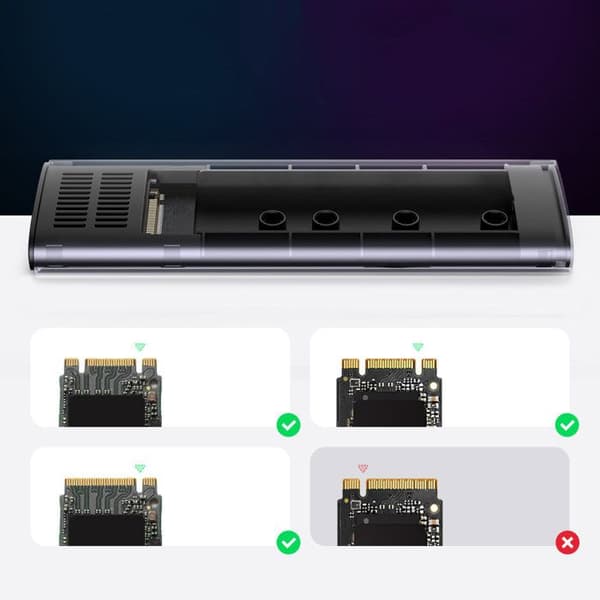 Ugreen extern hårddiskkapsling Nvme M2 SATA SSD (90264)