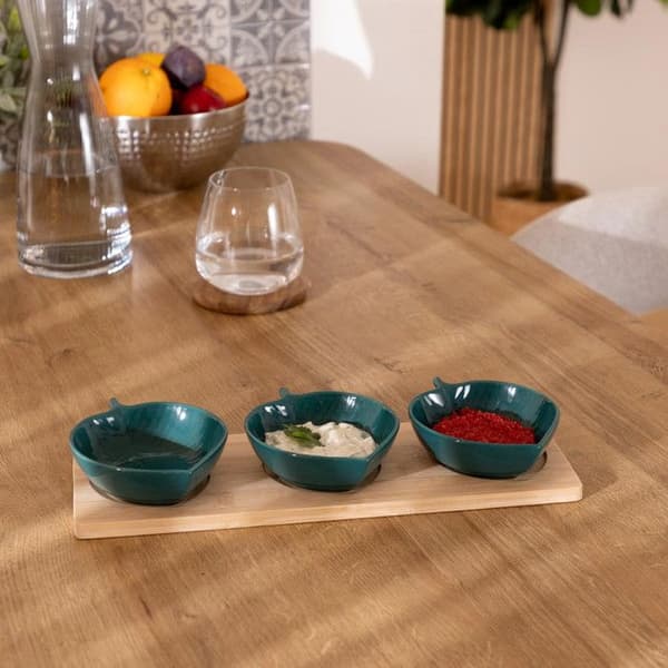 Servis Apéritif 4 Delar "Yucatan" 32cm Beige