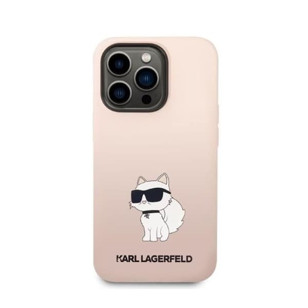 Coque - Karl Lagerfeld - Choupette - Silikon Mjuk - iPhone 14 Pro Max - Rosa