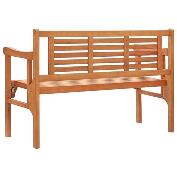 vidaXL Fällbar trädgårdsbänk 120 cm Solid eukalyptusträ 47293