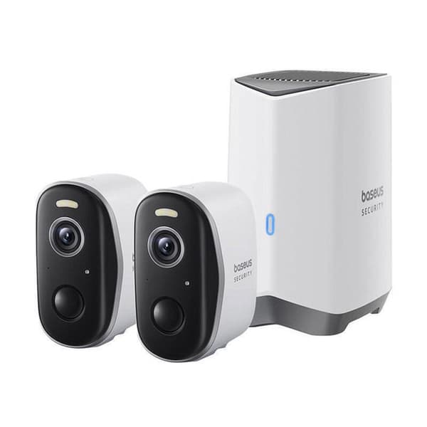 Övervakningskamera - BASEUS - N1 Plus - 2K - 16 GB - Nattvision - IP67