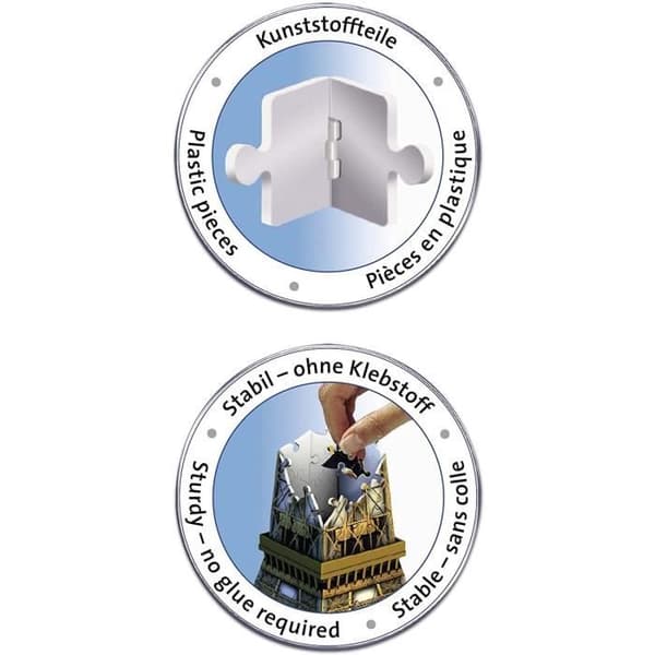 3D Eiffeltornet pussel - Ravensburger - 216 bitar - utan lim - Arkitektur och monument