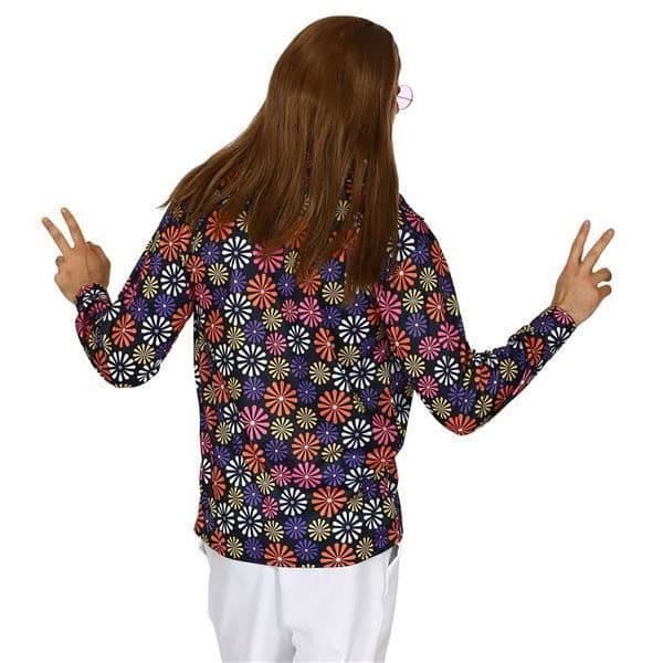 Blommig skjorta - WIDMANN - 70-tal - Bohemisk stil - Unisex - Vit bomull