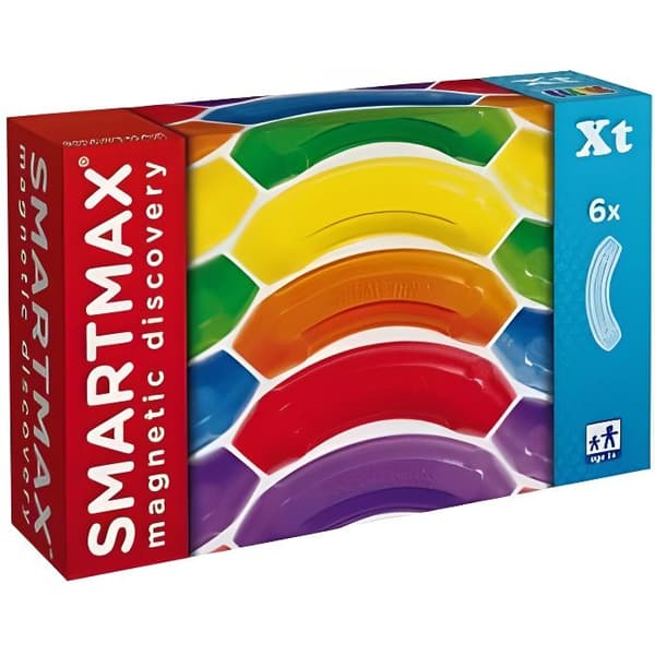 Magnetisk konstruktion - Set med 6 böjda pinnar