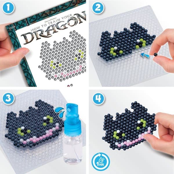 "Kit Drakar - AQUABEADS - 800 pärlor - Från 4 år"