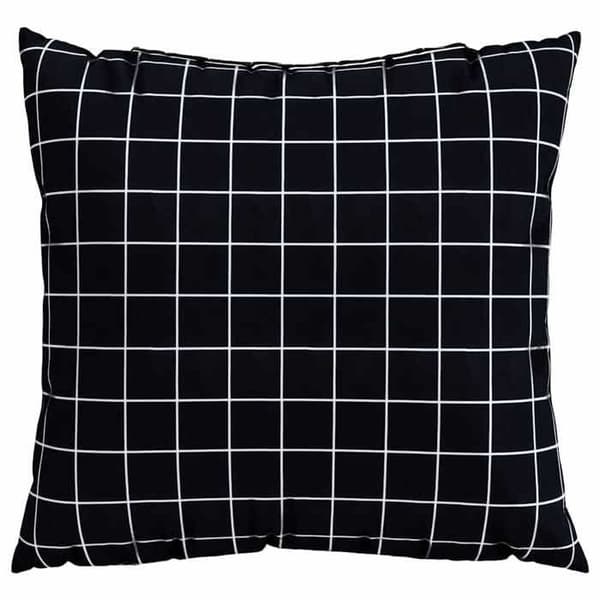 vidaXL Kuddar Spridda Rutor 4 st Svarta Rutor 60 x 60 cm 360419