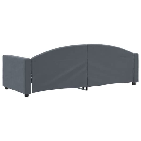 vidaXL Mörkgrå vilstol 80x200 cm sammet 354130