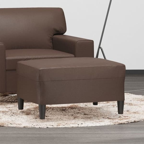 Repose pied Marron 70x55x41 cm Similicuir