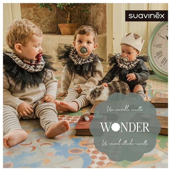 -Suavinex Attache Sutte Silikon Wonder (Modell: Rosa)