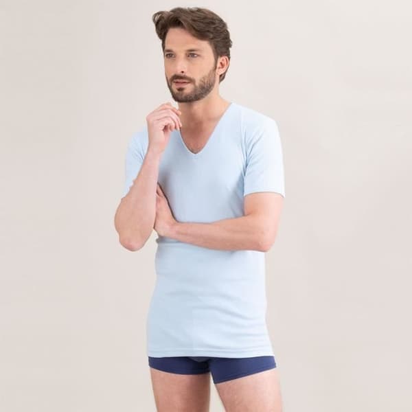 Classics V-ringad T-shirt Blå