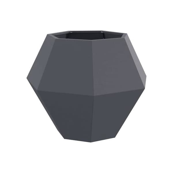 Stålkruka - vidaXL - 75x75x60 cm - Antracit - Rektangulär design - Utomhusbruk