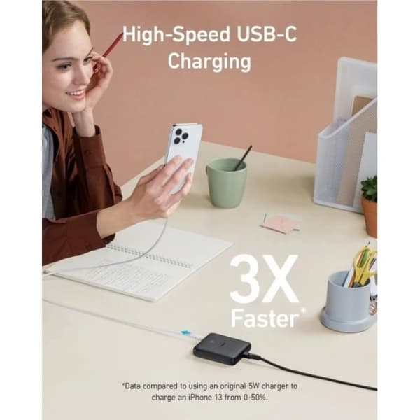 Laddare - Anker - PowerPort Atom III - 65W - 2xUSB-C - 2xUSB-A - Snabbladdning
