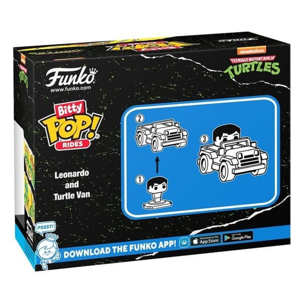 Figurine Bitty Pop! Ride | Sköldpaddorna | Leonardo Med Vän