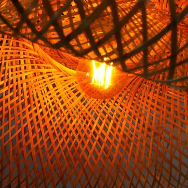 Ljuskrona - Barcelona led pendel flätad hänglampa med E27 bas VIMET 60cm