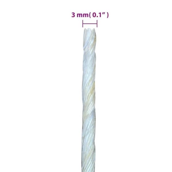 vidaXL 100% Sisal Rep 3 mm 200 m 155004