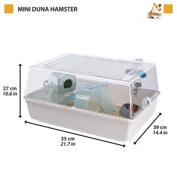 Bur för hamster 55* 39* 27 cm - Mini Duna Rose - FERPLAST