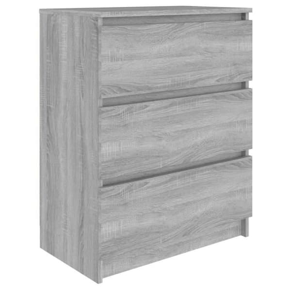 vidaXL Buffé Sonoma grå 60x35x76 cm Ingenjörsträ 815511
