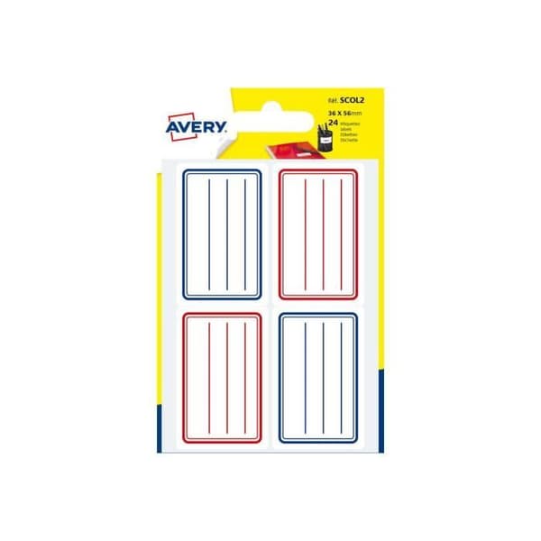 Avery Label 36 x 56 mm graderad vit (förpackning med 24)