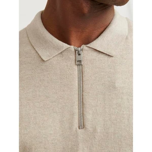 Polo i mesh Jack & Jones Emil - havregryn