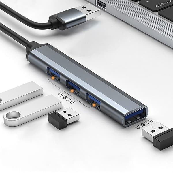 Hub Qoltec - 53793 - USB-adapter HUB USB 3.0 4 i 1 | USB 3.0 | 3x USB 2.0