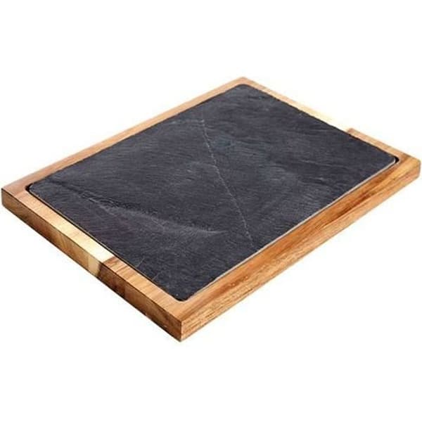 Bricka - COSY&TRENDY - Acacia - Skiffer - 35x25x2,5cm - Rektangulär