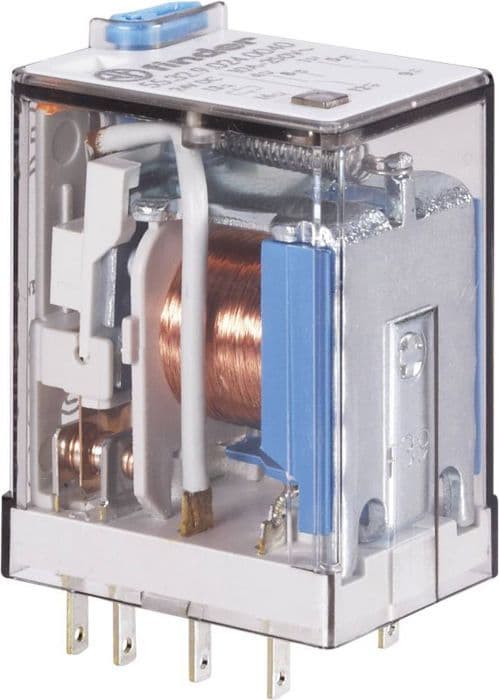 Förgreningsbox - Finder - 4RT - 7 A - 24 Vac - Testknapp/Mekanisk indikator