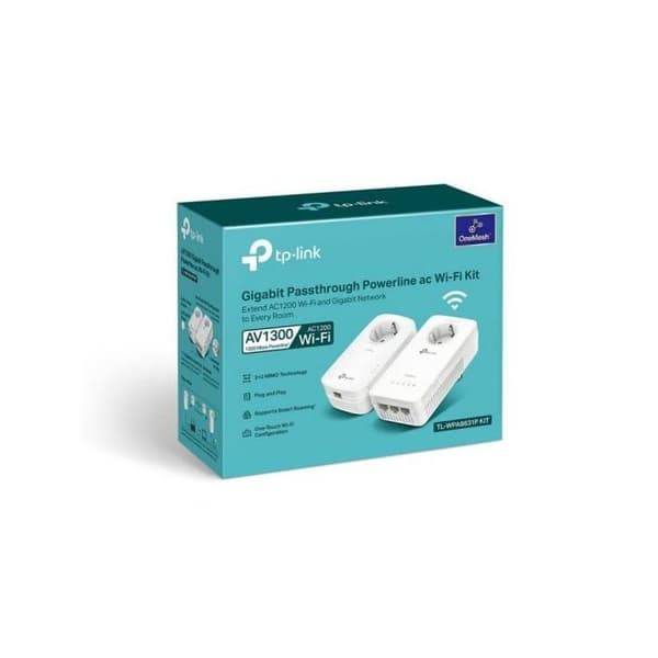 Adapter PLC - TP-Link - AV1200 - 1300 Mbit/s - Ethernet - Plug & Play