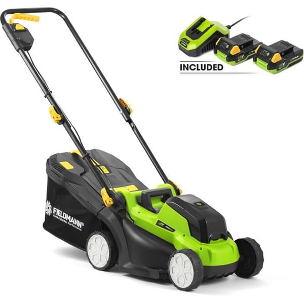 Sladdlös gräsklippare - FIELDMANN - 20V - Klippbredd 33 cm - Maximal klipphöjd 65 mm - Batteri och laddare ingår ej