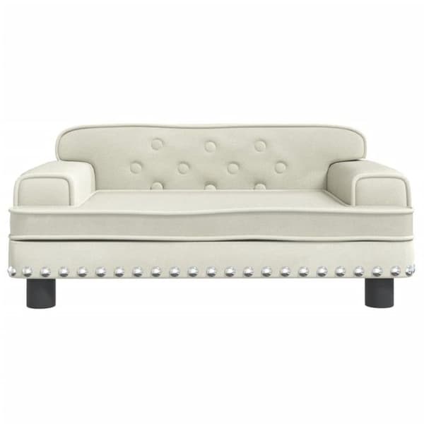 vidaXL Barnsoffa crème 70x45x30 cm sammet 3196299
