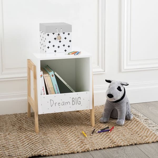 Barnförvaringslåda vit 33x40cm - Atmosphera Inredningsdesigner
