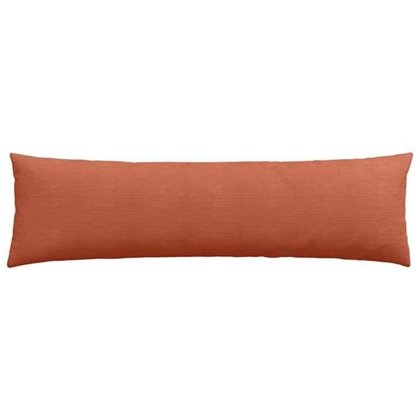 Soffkuddar - VIDAXL - 2 st 145 x 40 cm - Ribbad sammet - Röd orange - Rektangulära
