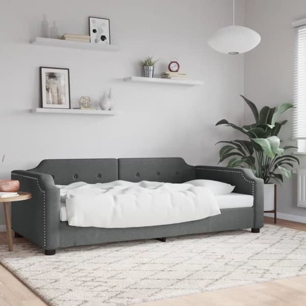 vidaXL Dagbädd Mörkgrå 80x200 cm Tyg 354201