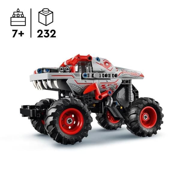 LEGO Technic 42200 Monster Jam ThunderROARus pull-back – dinosaurielastbil från 7 år