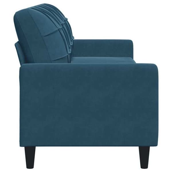 vidaXL 3-sitssoffa Blå 210 cm Sammet 4007653