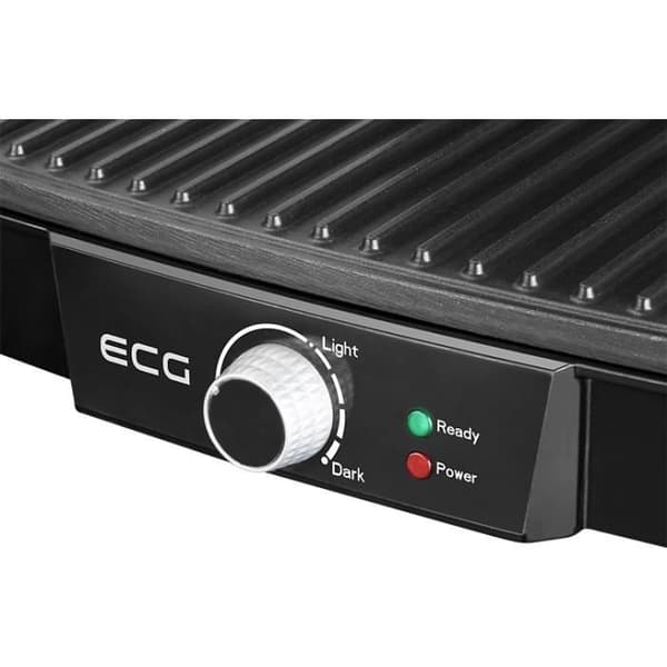 ECG KG 100 Rostfritt Stål Kontaktgrill Silver