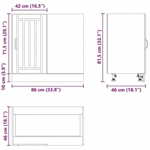 vidaXL Handfatsskåp Lucca vit träfiber 854308
