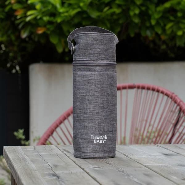 THERMOBABY nappflaskhållare - isolerad - gråmelerad