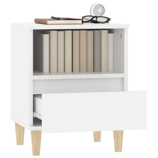 821795 vidaXL Sängbord 2 st Vit 40x35x50 cm