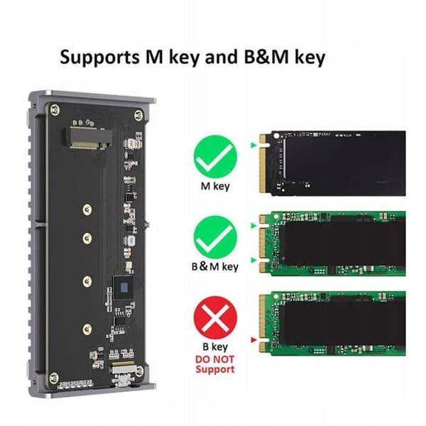 Extern SSD-hårddisk - STARTECH - NVMe PCIe USB4 - 40 Gbits - Kompakt - 2800 Mo/s