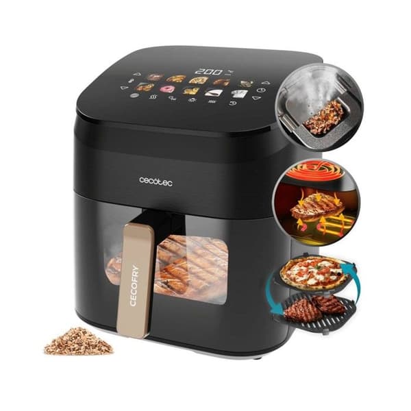Luftfritter - Cecofry - Smokin' 6500 - 6,5L - 2200W - Dubbel värmeelement