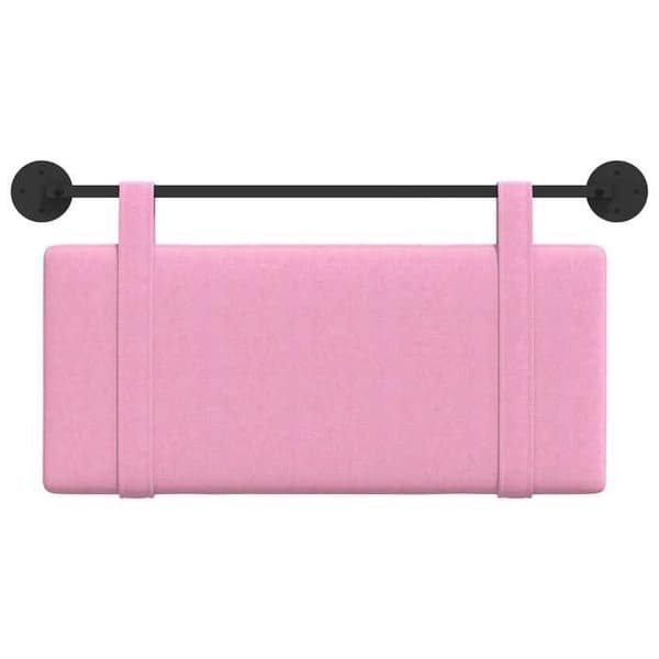 vidaXL Väggmonterad sänggavel Rosa tyg 42031356